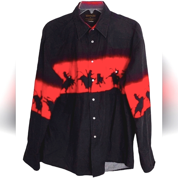 Rustler Other - Wrangler (Rustler By Wrangler) Men's Large Western Style Long Sleeve Shirt